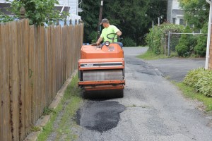 Road Patch Repair Work, Borough Workers, Spring Street, Tamaqua, 8-6-2014 (1)