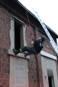 Rope Decent, Rappel Training, Citizen's Fire Company, Tamaqua, 8-11-2014 (108)