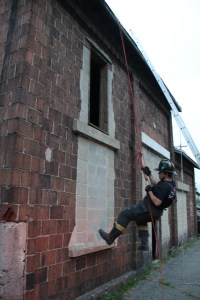 Rope Decent, Rappel Training, Citizen's Fire Company, Tamaqua, 8-11-2014 (118)