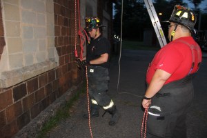 Rope Decent, Rappel Training, Citizen's Fire Company, Tamaqua, 8-11-2014 (121)