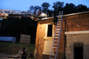 Rope Decent, Rappel Training, Citizen's Fire Company, Tamaqua, 8-11-2014 (145)
