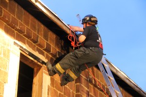 Rope Decent, Rappel Training, Citizen's Fire Company, Tamaqua, 8-11-2014 (150)