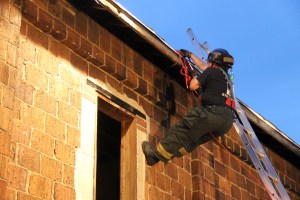 Rope Decent, Rappel Training, Citizen's Fire Company, Tamaqua, 8-11-2014 (153)