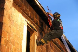 Rope Decent, Rappel Training, Citizen's Fire Company, Tamaqua, 8-11-2014 (157)