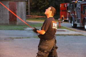 Rope Decent, Rappel Training, Citizen's Fire Company, Tamaqua, 8-11-2014 (158)