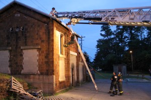 Rope Decent, Rappel Training, Citizen's Fire Company, Tamaqua, 8-11-2014 (164)