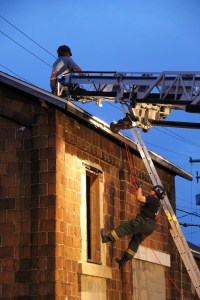Rope Decent, Rappel Training, Citizen's Fire Company, Tamaqua, 8-11-2014 (169)