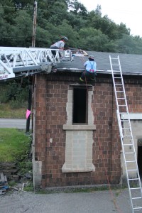 Rope Decent, Rappel Training, Citizen's Fire Company, Tamaqua, 8-11-2014 (17)