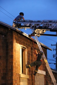 Rope Decent, Rappel Training, Citizen's Fire Company, Tamaqua, 8-11-2014 (171)
