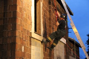 Rope Decent, Rappel Training, Citizen's Fire Company, Tamaqua, 8-11-2014 (173)