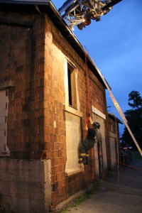 Rope Decent, Rappel Training, Citizen's Fire Company, Tamaqua, 8-11-2014 (176)