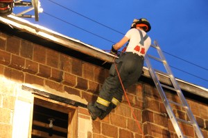 Rope Decent, Rappel Training, Citizen's Fire Company, Tamaqua, 8-11-2014 (193)