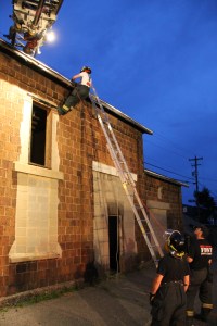 Rope Decent, Rappel Training, Citizen's Fire Company, Tamaqua, 8-11-2014 (196)