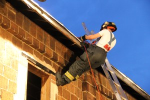 Rope Decent, Rappel Training, Citizen's Fire Company, Tamaqua, 8-11-2014 (198)