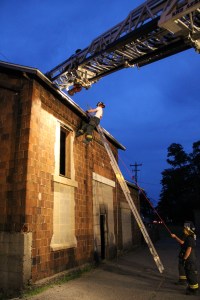 Rope Decent, Rappel Training, Citizen's Fire Company, Tamaqua, 8-11-2014 (202)