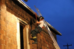 Rope Decent, Rappel Training, Citizen's Fire Company, Tamaqua, 8-11-2014 (203)