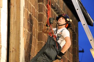Rope Decent, Rappel Training, Citizen's Fire Company, Tamaqua, 8-11-2014 (214)