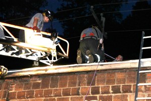 Rope Decent, Rappel Training, Citizen's Fire Company, Tamaqua, 8-11-2014 (226)
