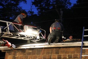 Rope Decent, Rappel Training, Citizen's Fire Company, Tamaqua, 8-11-2014 (227)