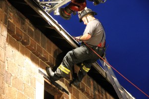 Rope Decent, Rappel Training, Citizen's Fire Company, Tamaqua, 8-11-2014 (232)