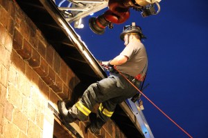 Rope Decent, Rappel Training, Citizen's Fire Company, Tamaqua, 8-11-2014 (233)
