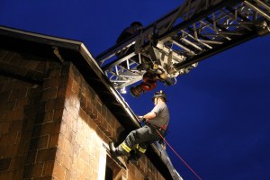 Rope Decent, Rappel Training, Citizen's Fire Company, Tamaqua, 8-11-2014 (234)