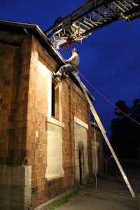 Rope Decent, Rappel Training, Citizen's Fire Company, Tamaqua, 8-11-2014 (236)