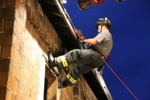 Rope Decent, Rappel Training, Citizen's Fire Company, Tamaqua, 8-11-2014 (241)
