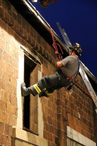 Rope Decent, Rappel Training, Citizen's Fire Company, Tamaqua, 8-11-2014 (247)
