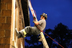Rope Decent, Rappel Training, Citizen's Fire Company, Tamaqua, 8-11-2014 (250)