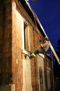 Rope Decent, Rappel Training, Citizen's Fire Company, Tamaqua, 8-11-2014 (253)