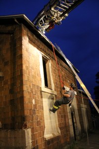 Rope Decent, Rappel Training, Citizen's Fire Company, Tamaqua, 8-11-2014 (256)