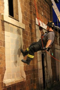 Rope Decent, Rappel Training, Citizen's Fire Company, Tamaqua, 8-11-2014 (257)