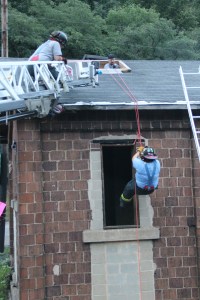 Rope Decent, Rappel Training, Citizen's Fire Company, Tamaqua, 8-11-2014 (43)