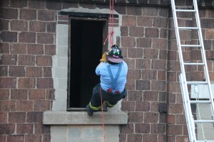 Rope Decent, Rappel Training, Citizen's Fire Company, Tamaqua, 8-11-2014 (46)