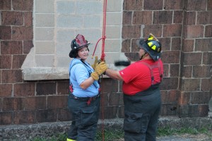 Rope Decent, Rappel Training, Citizen's Fire Company, Tamaqua, 8-11-2014 (56)
