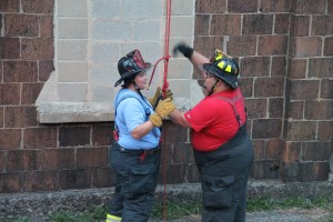 Rope Decent, Rappel Training, Citizen's Fire Company, Tamaqua, 8-11-2014 (58)