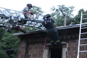 Rope Decent, Rappel Training, Citizen's Fire Company, Tamaqua, 8-11-2014 (83)