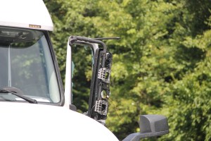Tractor Trailers Swipe Mirrors on Hometown Hill, SR309, Hometown, 8-13-2014 (11)