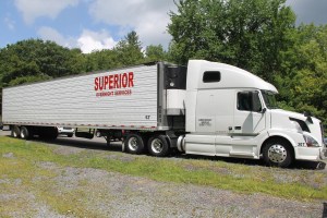 Tractor Trailers Swipe Mirrors on Hometown Hill, SR309, Hometown, 8-13-2014 (6)