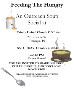10-4-2014, Soup Social, Trinity UCC, Tamaqua1
