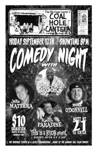 9-12-2014, Comedy Night, Heritage Center, Summit Hill