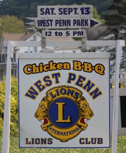 9-13-2014, Chicken BBQ, WP Lions Club, Community Park, West Penn