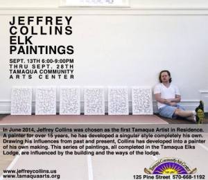 9-13-2014, Jeffrey Collins Elk Paintings, TCAC, Tamaqua