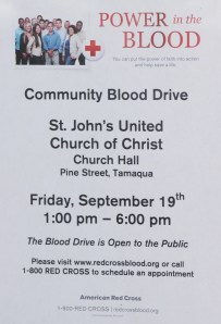 9-19-2014, Red Cross Blood Drive, St John's UCC, Tamaqua