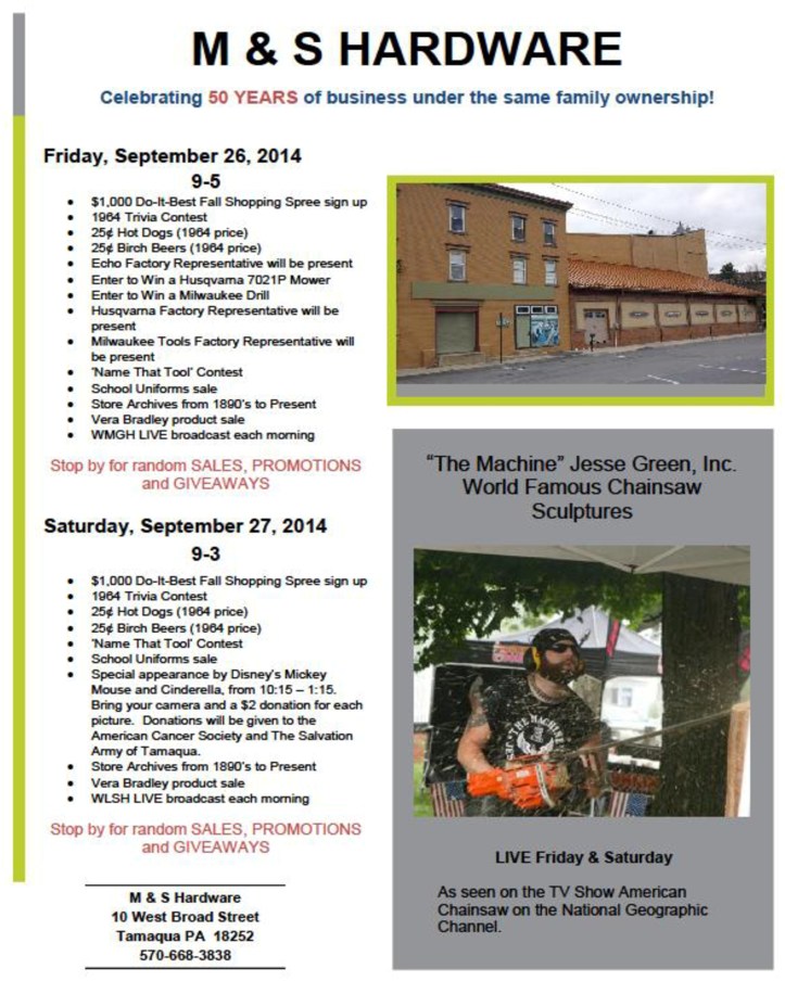 9-26-2014, Tamaqua Chamber of Commerce, Chamber Chatters5