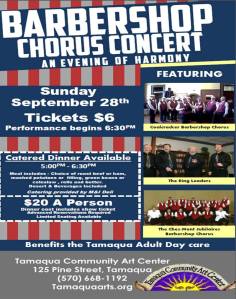 9-28-2014, Barbershop Chorus Concert, Community Arts Center, Tamaqua