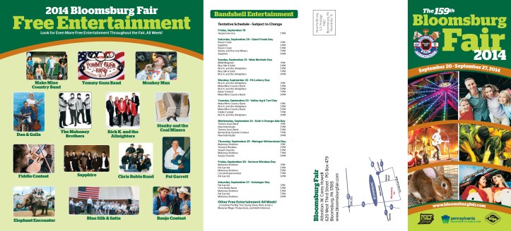 Bloomsburg Fair 2014 BROCHURE2