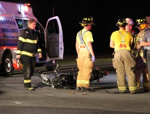 Car vs Motorcycle, address 799, US209, Brockton, 9-2-2014, TamaquaArea (2)