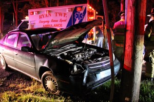 Car vs Pole, Pine Creek Drive, Barnesville, Rush Township, 9-3-2014 (21)